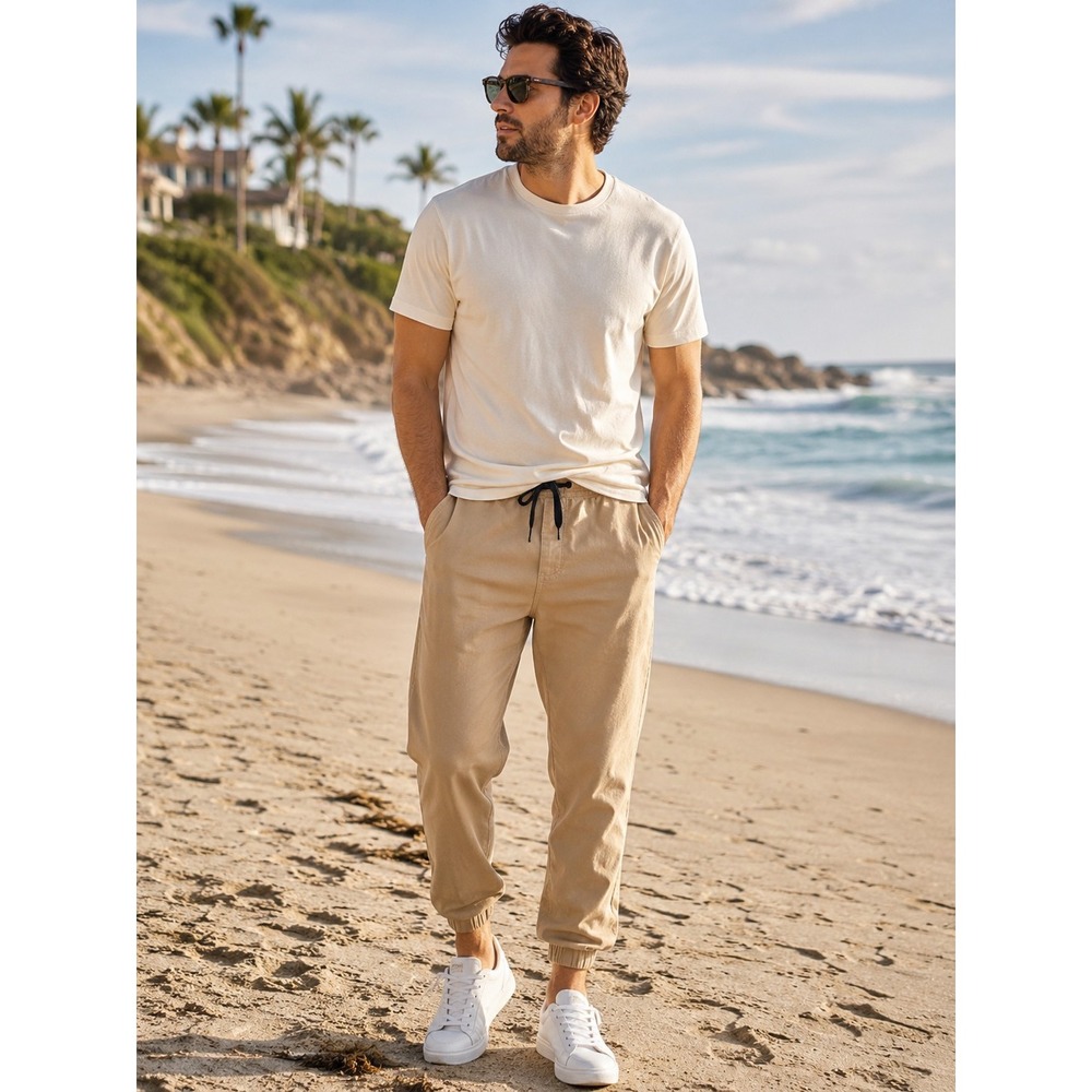 SOUTHPOLE Flex The Movement Men's Medium Beige Jogger Pants -1014